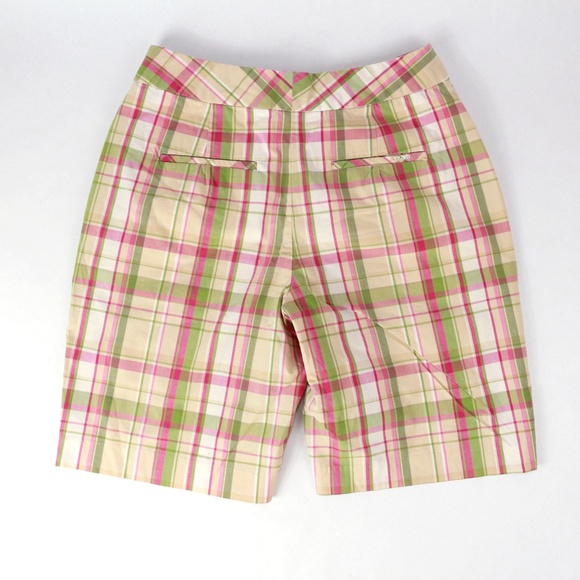 Womens IZOD XFG Stretch Plaid Golf Shorts - Picture 4 of 4